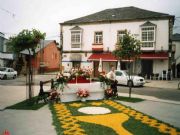 Alfombra en la plaza de Petn el da de Corpus. Petn, Orense